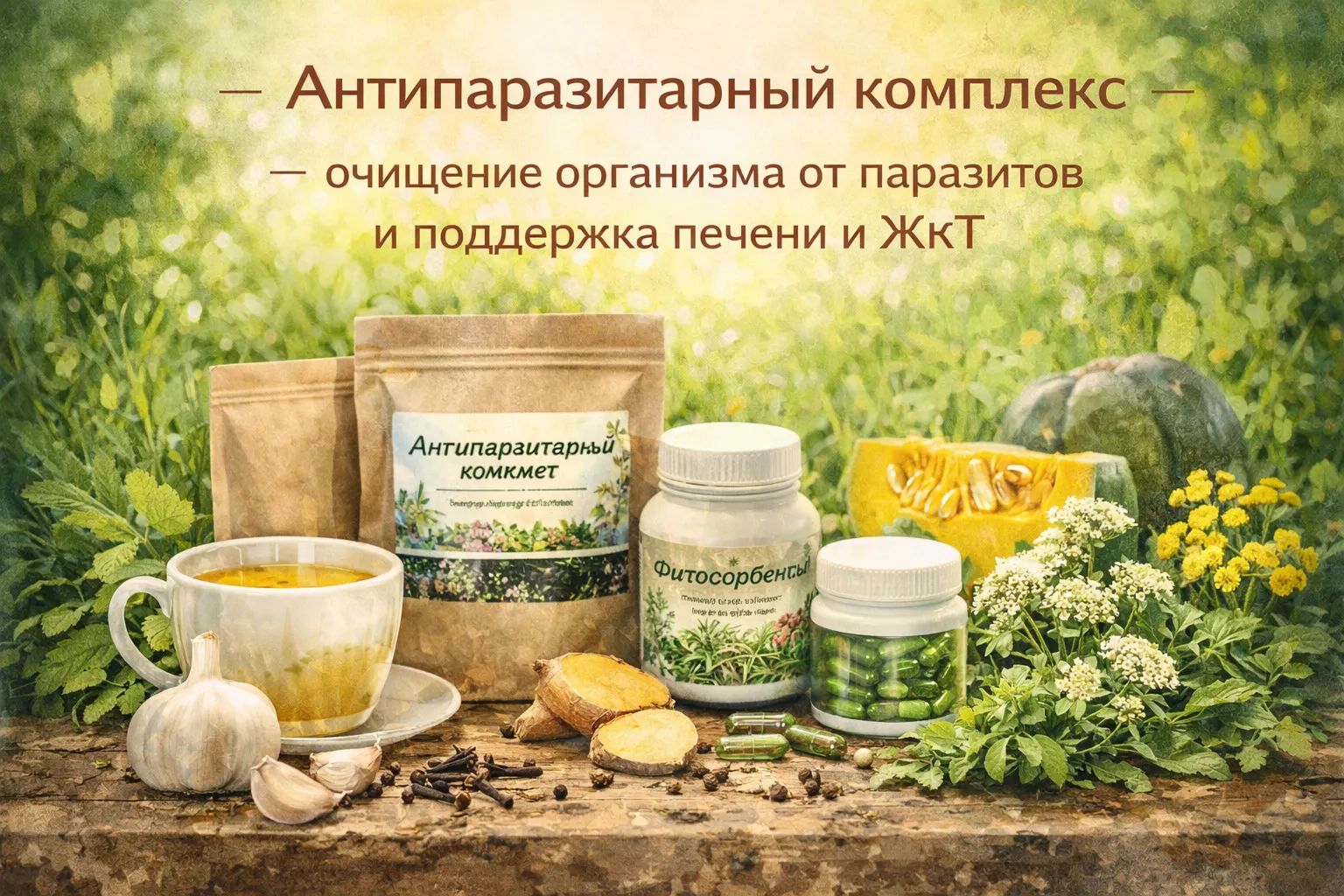 Антипаразитарный комплекс — очищение организма от паразитов и поддержка печени и ЖКТ